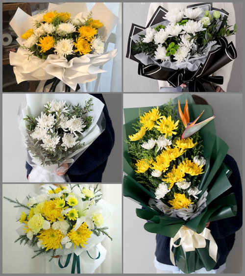 四川成都彭州市葛仙山镇群柏村白事花束代送